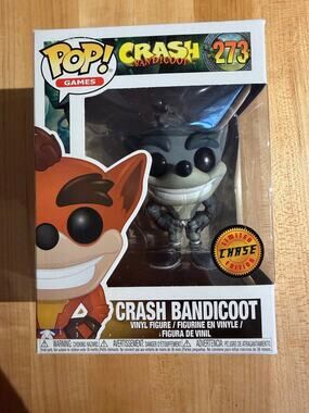 Funko Pop! Games Crash Bandicoot #273 Black and White Chase Limited Edition